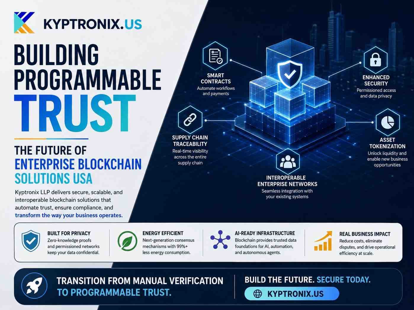 Building Programmable Trust: The Future of Enterprise Blockchain Solutions USA